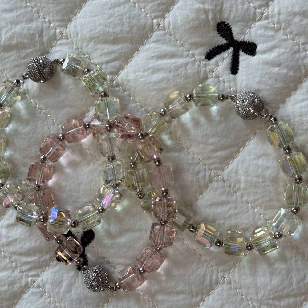 Elegant Crystal Beaded Bracelets Set